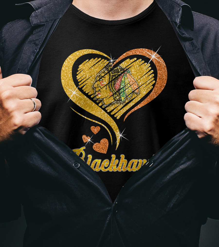 Blackhawks Heart T-Shirt