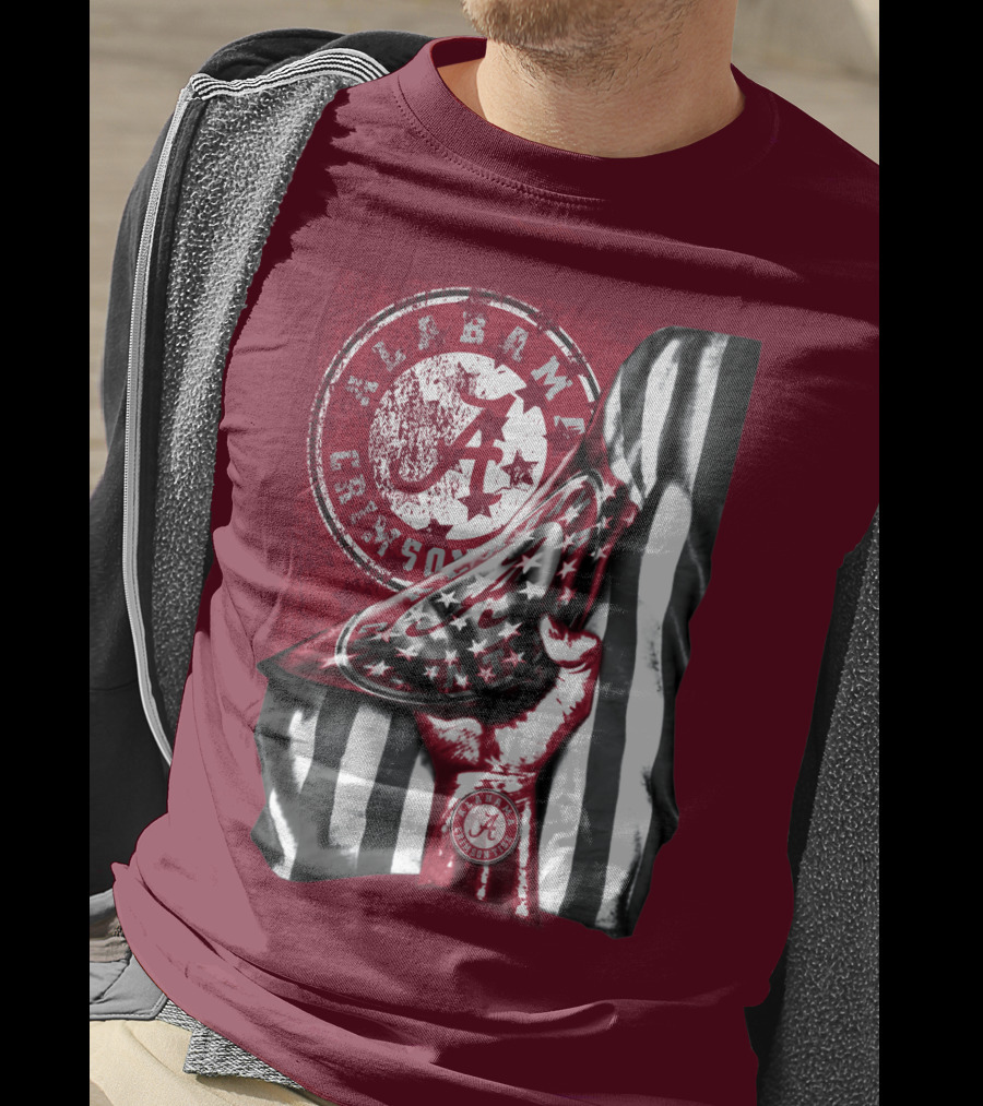 Alabama Crimson Tide Held High With Flag And Seal T-Shirt