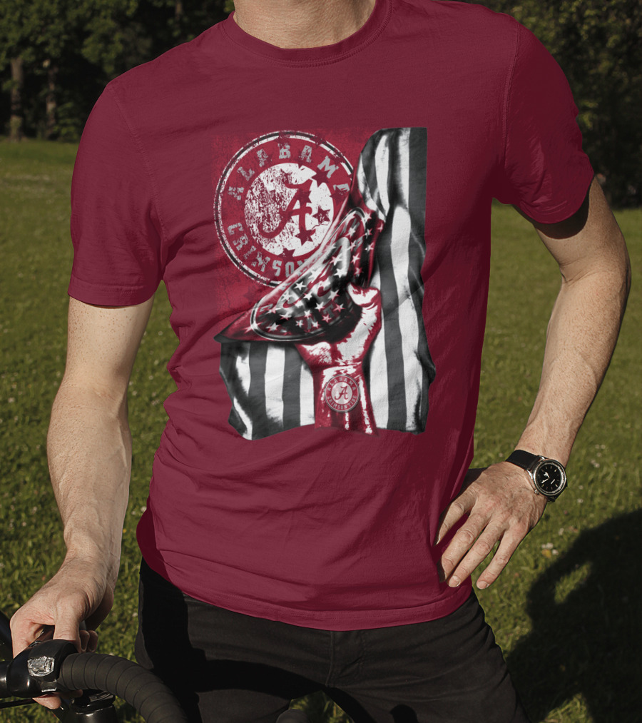 Alabama Crimson Tide Held High With Flag And Seal T-Shirt