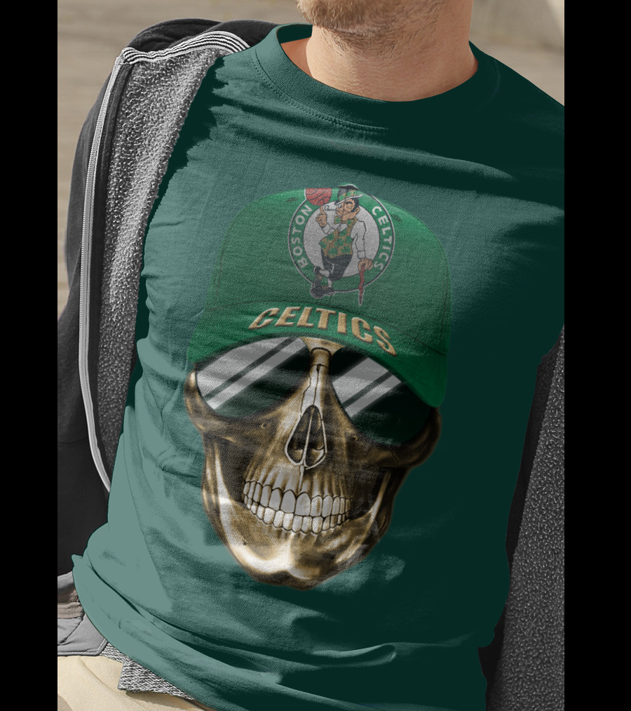 Boston Celtics Skull Cap T-Shirt