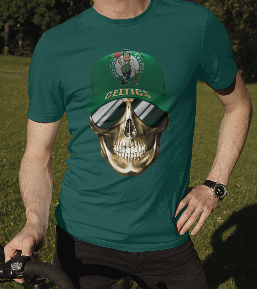 Boston Celtics Skull Cap T-Shirt