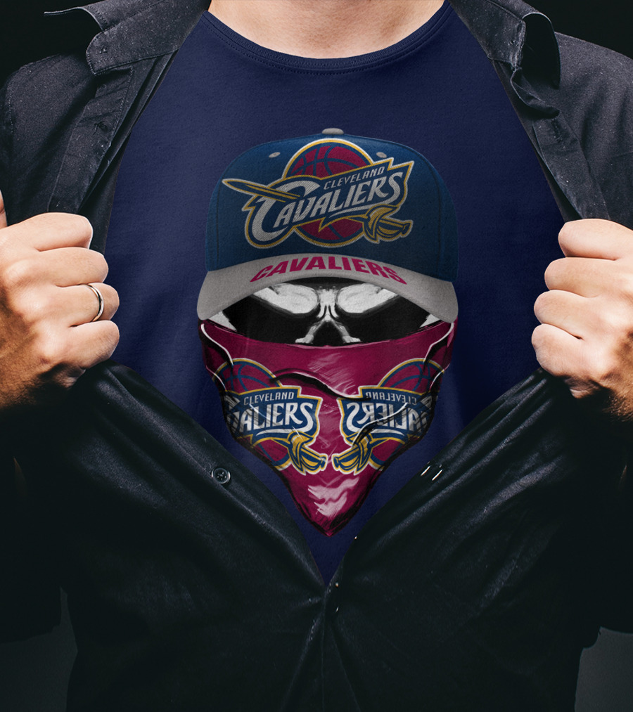 Cleveland Cavaliers Hat And Bandana Combo With Team Logos T-Shirt