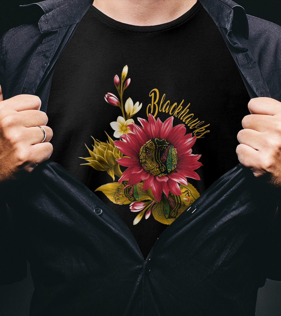 Chicago Blackhawks Floral T-Shirt
