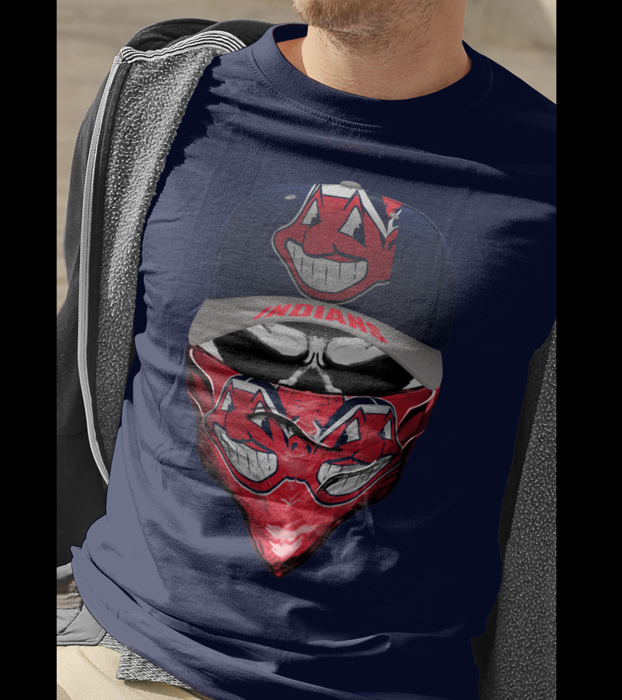 Cleveland Indians Logo Cap And Bandana T-Shirt