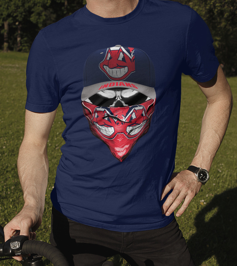 Cleveland Indians Logo Cap And Bandana T-Shirt