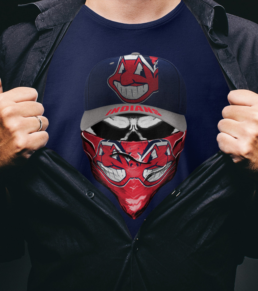 Cleveland Indians Logo Cap And Bandana T-Shirt