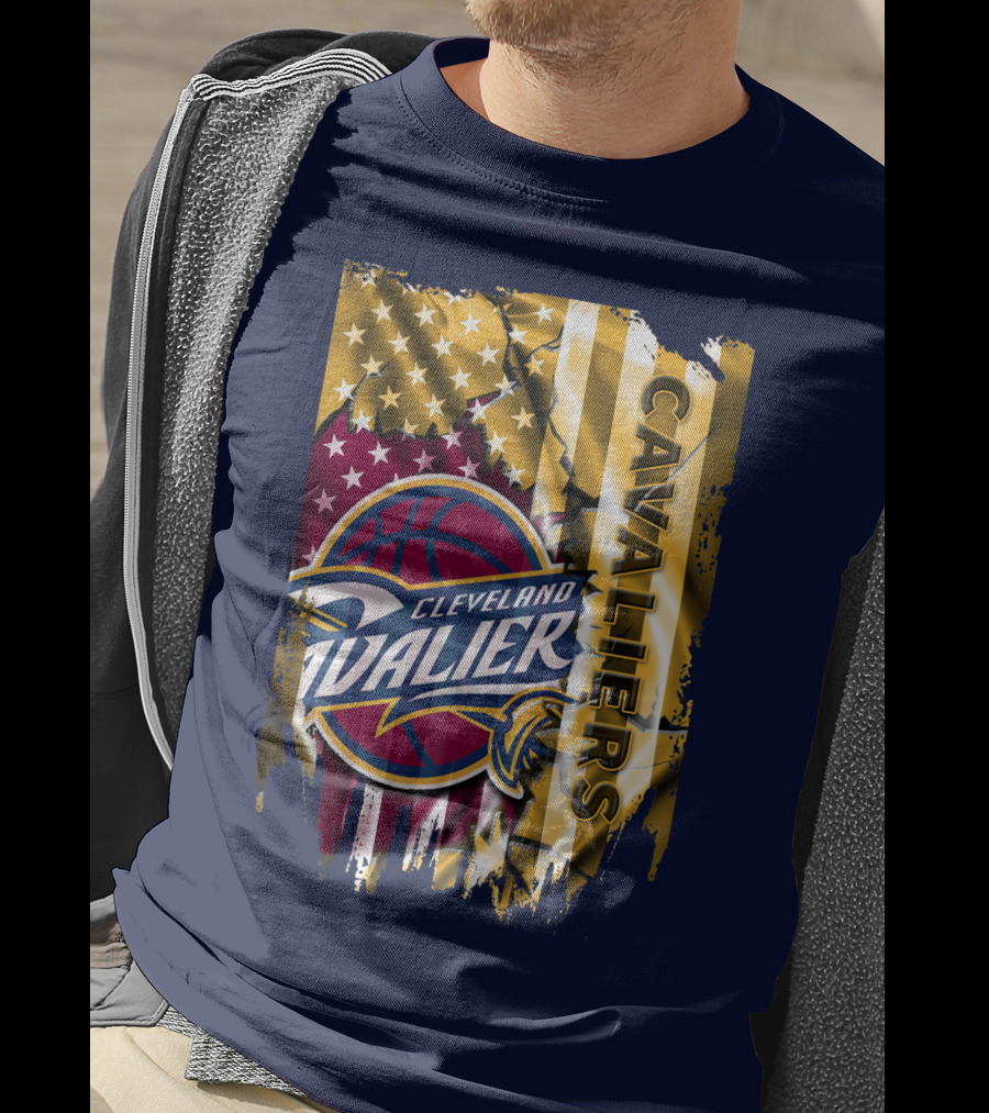 Cleveland Cavaliers Stars And Stripes Basketball T-Shirt