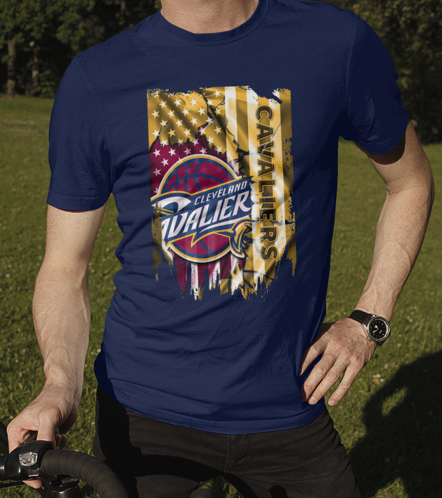 Cleveland Cavaliers Stars And Stripes Basketball T-Shirt