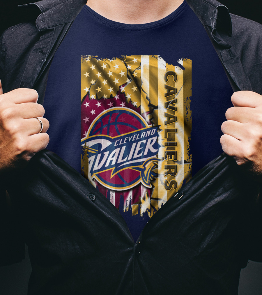 Cleveland Cavaliers Stars And Stripes Basketball T-Shirt