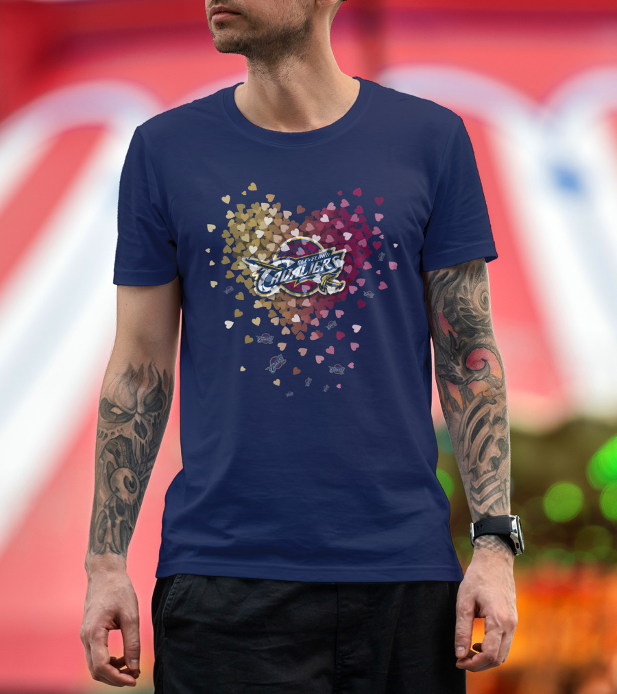 Cleveland Cavaliers Heart T-Shirt