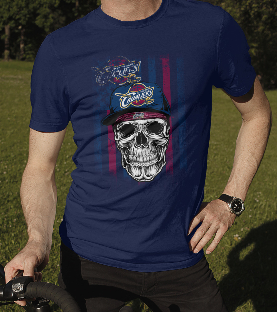 Cleveland Cavaliers Skull With Cap T-Shirt