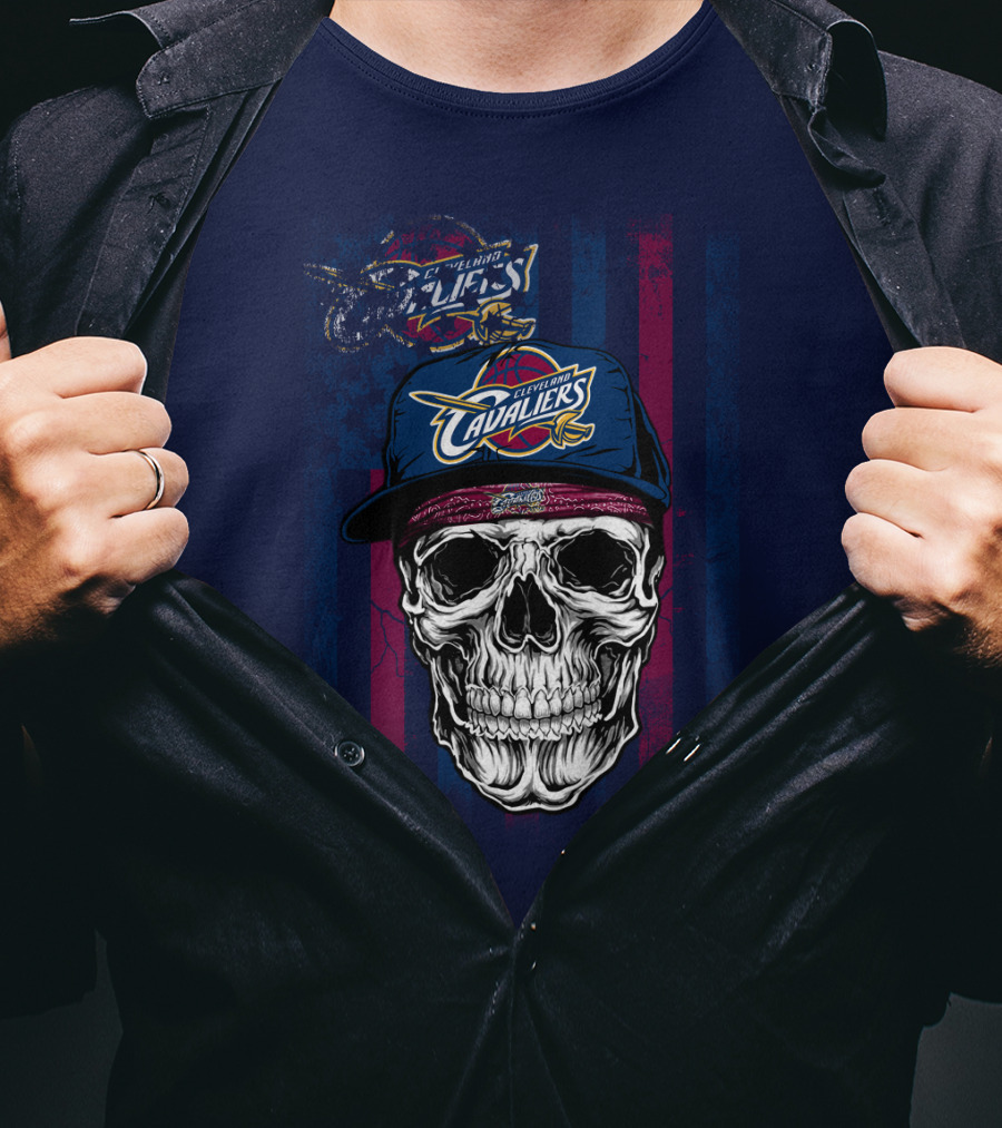 Cleveland Cavaliers Skull With Cap T-Shirt