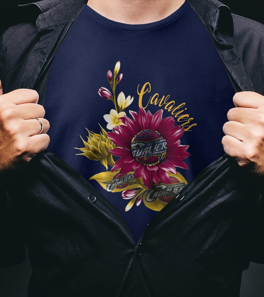 Cleveland Cavaliers Floral Basketball T-Shirt