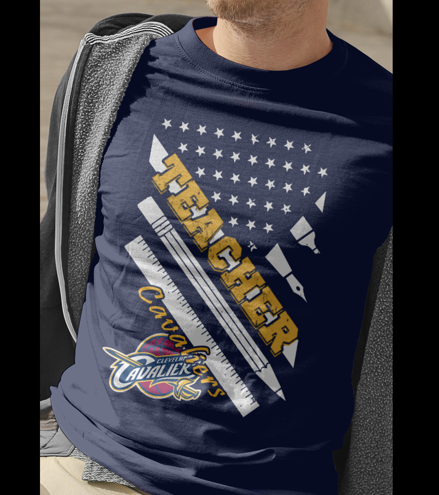 Cleveland Cavaliers Teacher Ruler Pen Stars T-Shirt