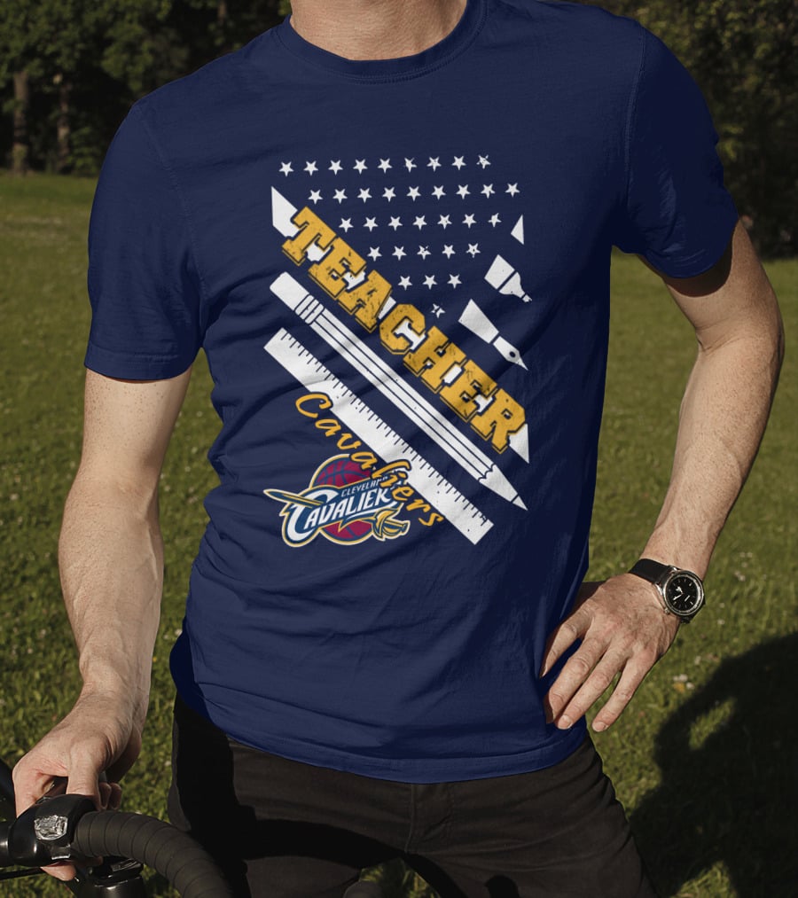 Cleveland Cavaliers Teacher Ruler Pen Stars T-Shirt