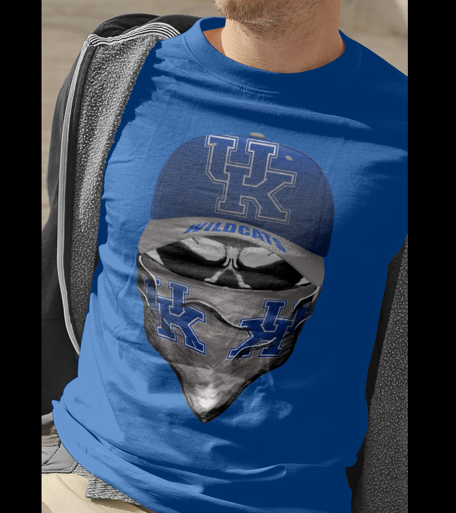 Kentucky Wildcats Uk Logo Hat Bandana Blue T-Shirt