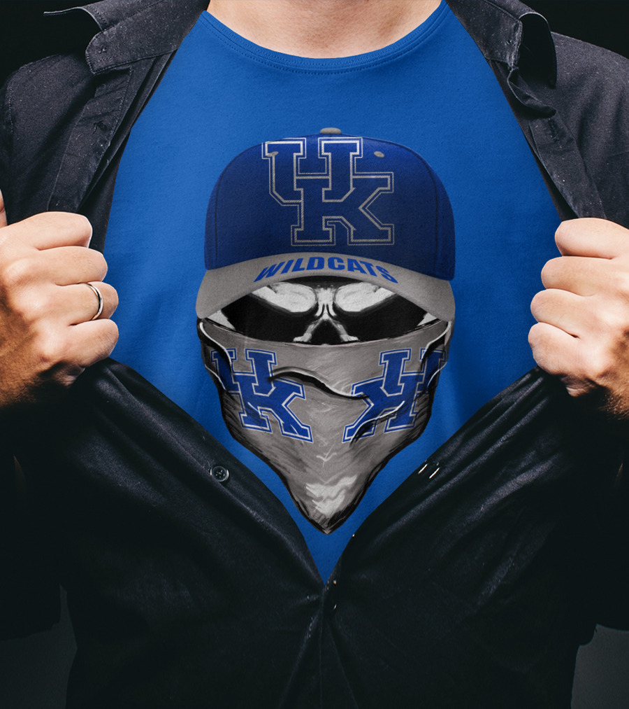 Kentucky Wildcats Uk Logo Hat Bandana Blue T-Shirt