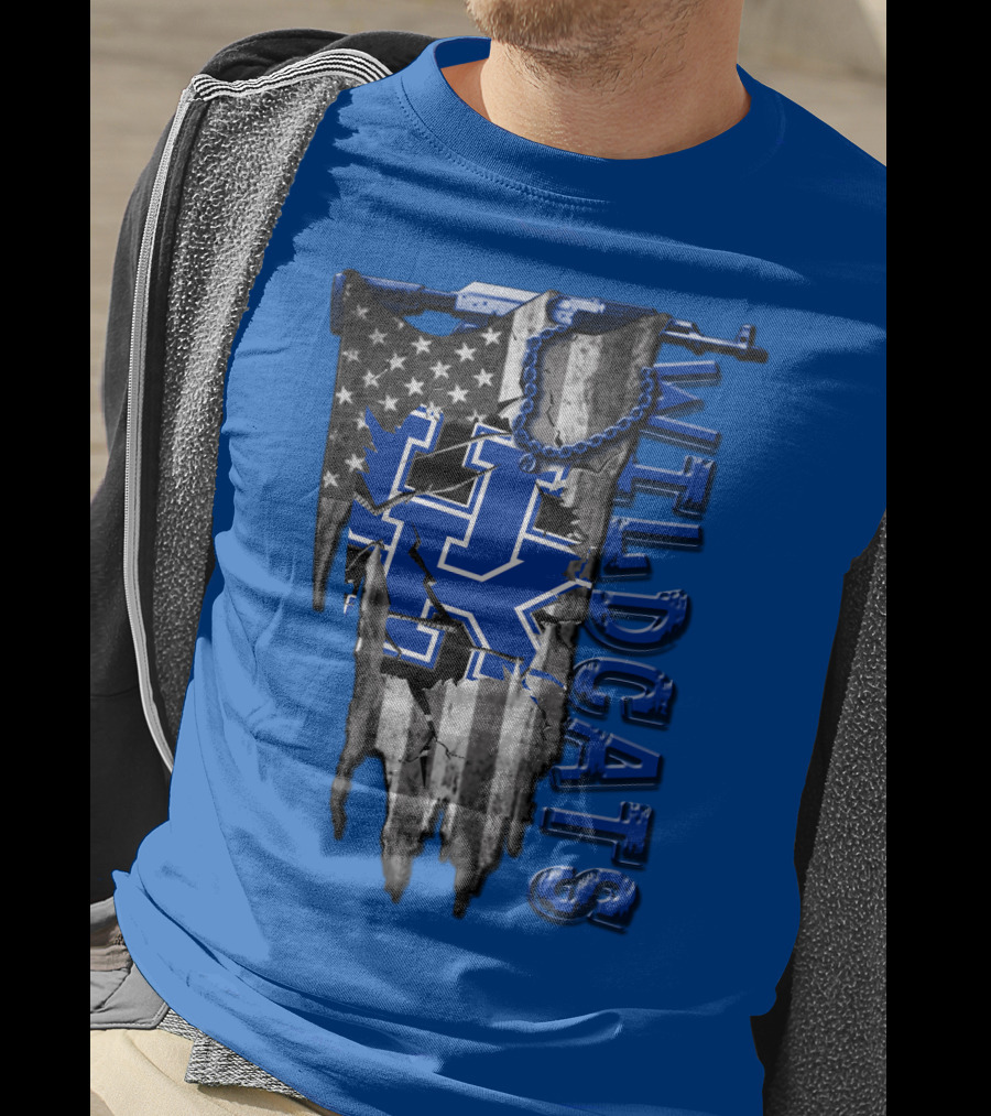 Wildcats American Flag Kentucky Wildcats T-Shirt