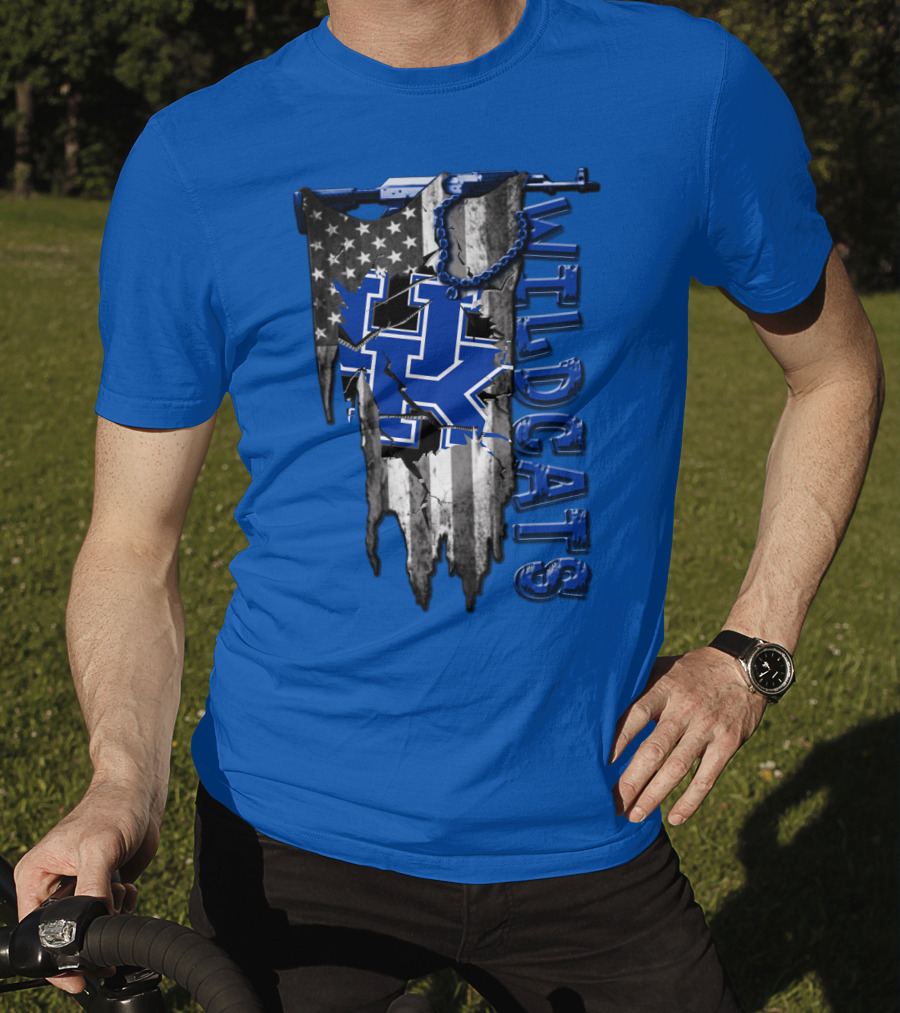 Wildcats American Flag Kentucky Wildcats T-Shirt