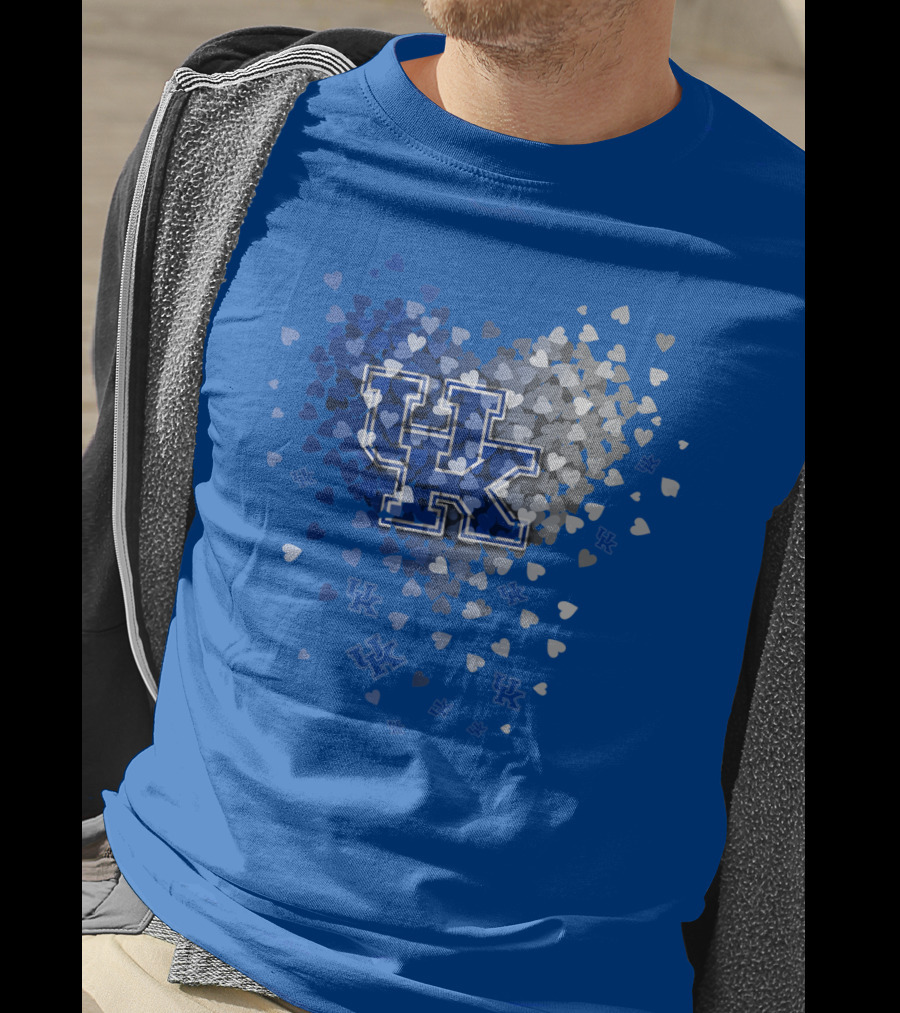 Kentucky Wildcats Uk Hearts Blue T-Shirt
