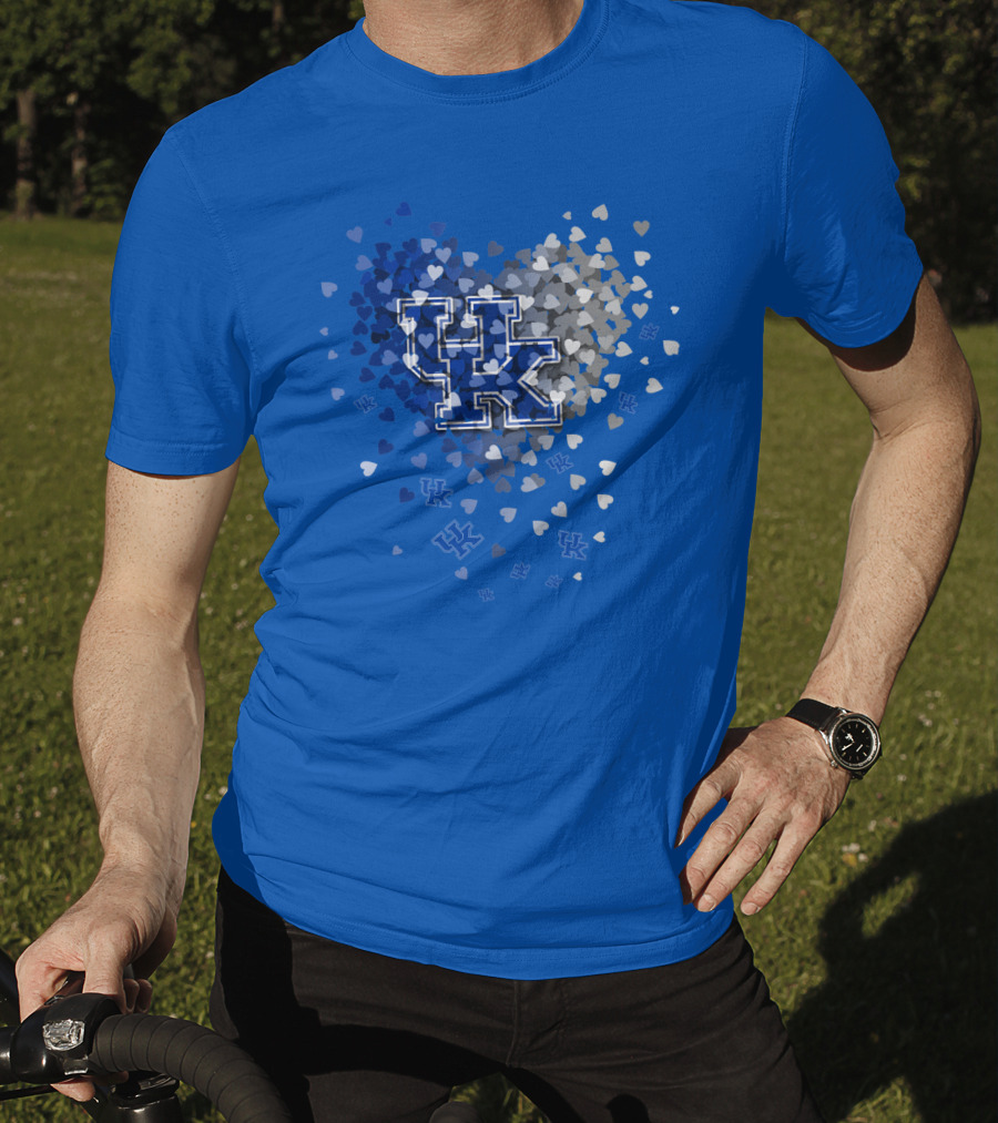 Kentucky Wildcats Uk Hearts Blue T-Shirt