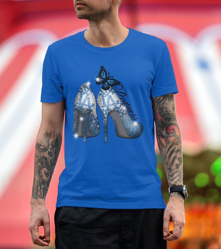 Los Angeles Dodgers La Heels Butterfly T-Shirt