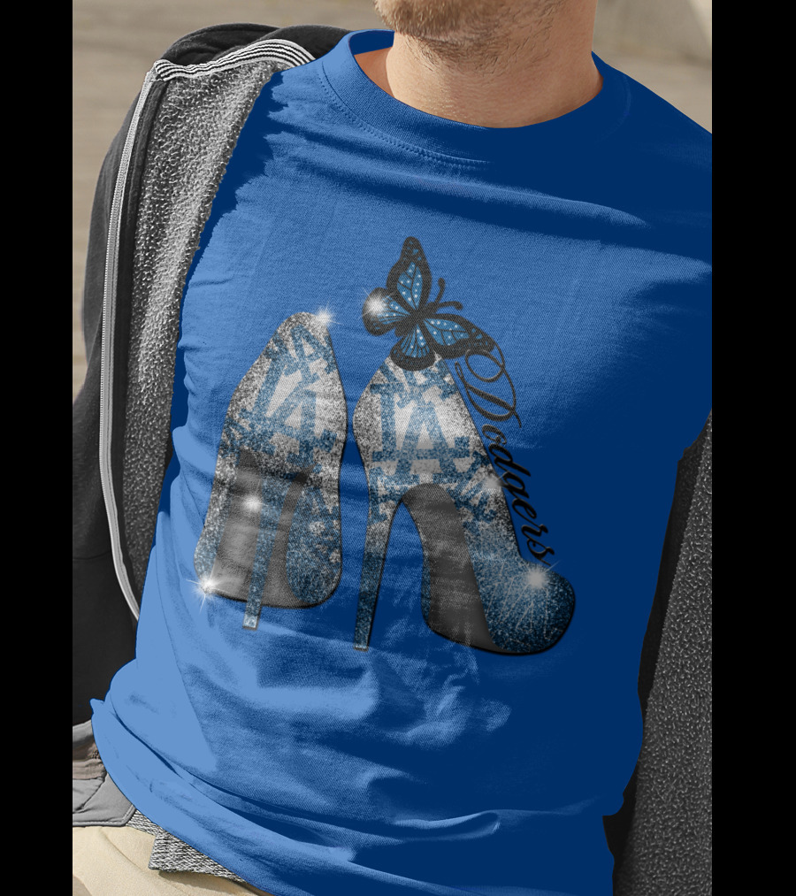 Los Angeles Dodgers La Heels Butterfly T-Shirt