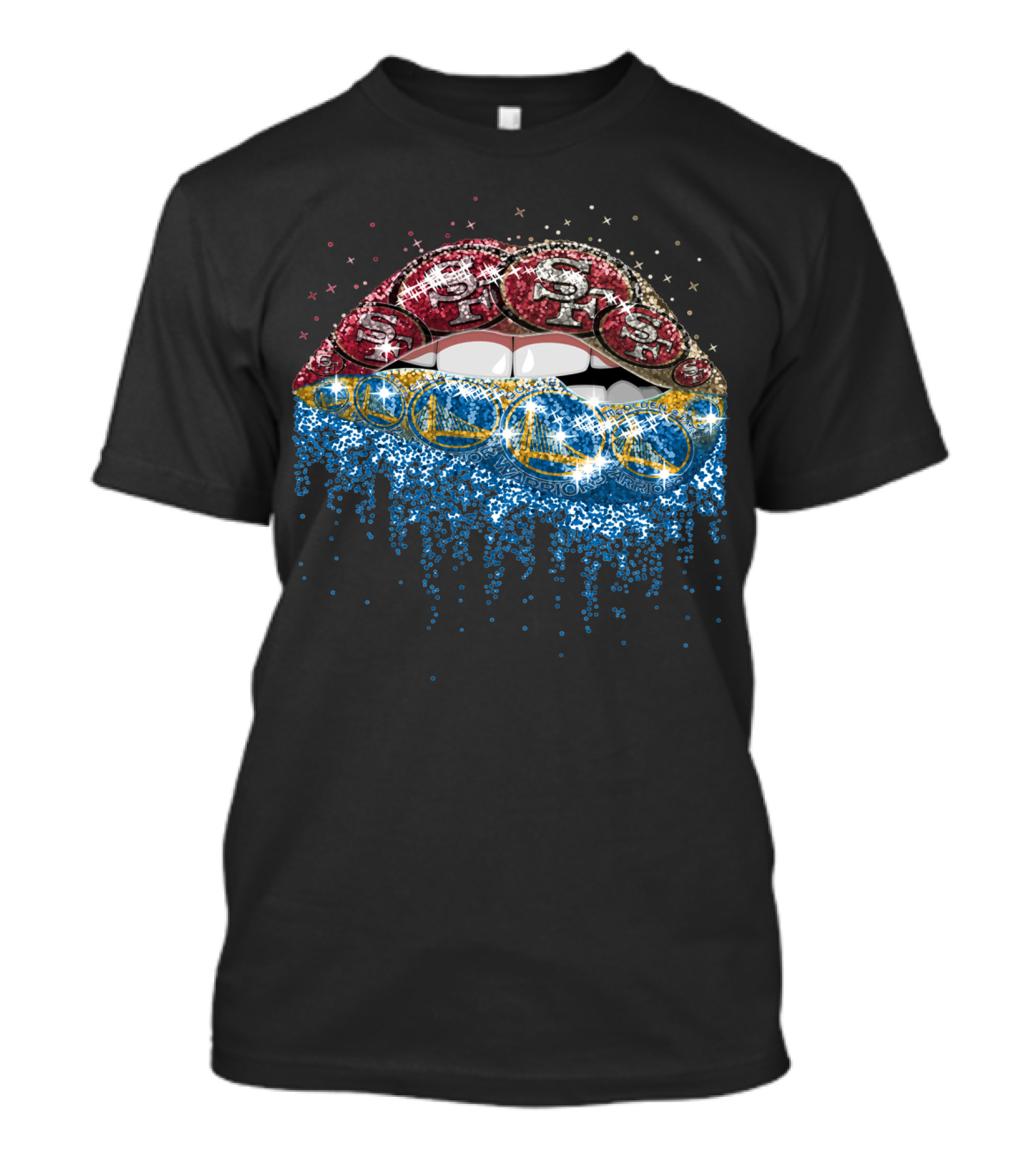 Lip San Francisco 49ers And Golden State Warriors Lips T-Shirt