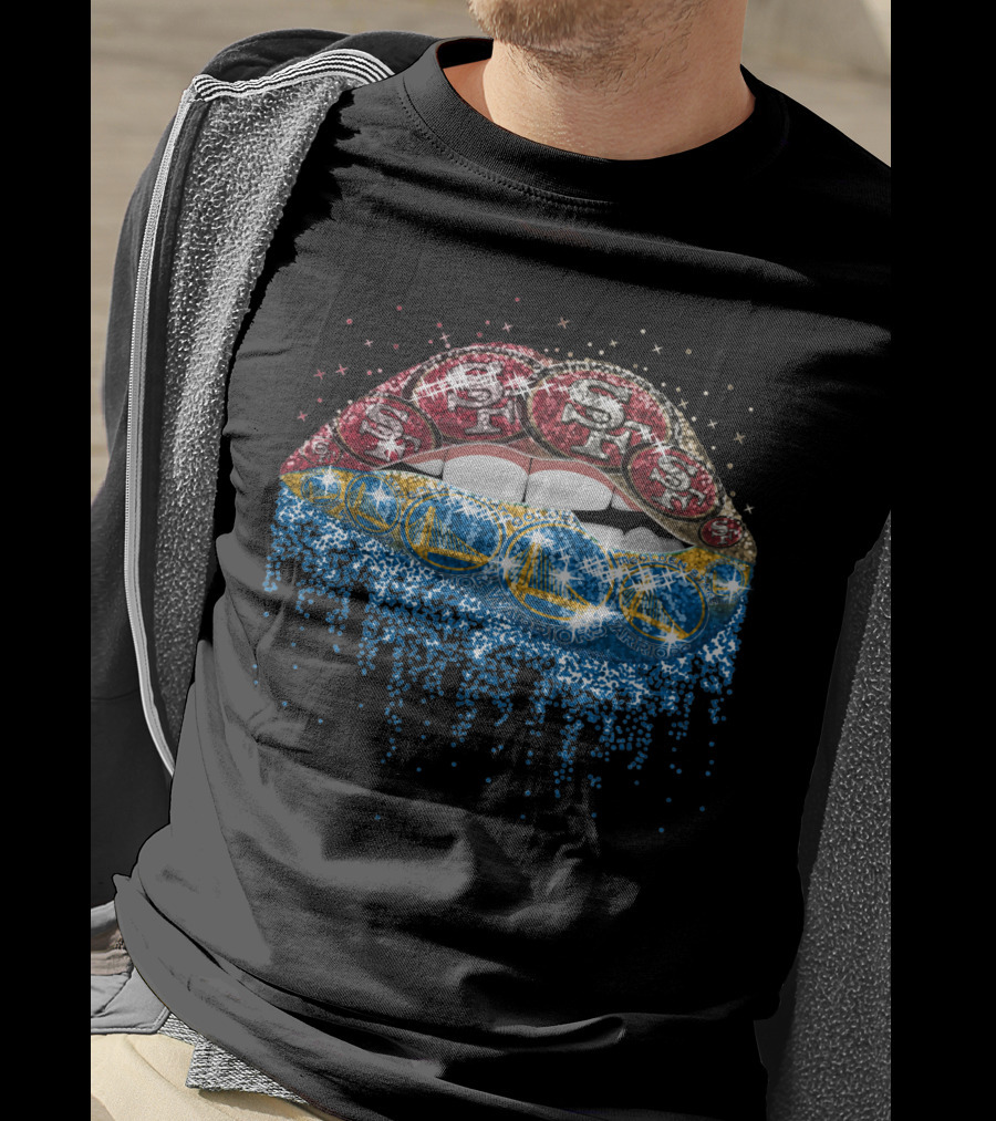 Lip San Francisco 49ers And Golden State Warriors Lips T-Shirt