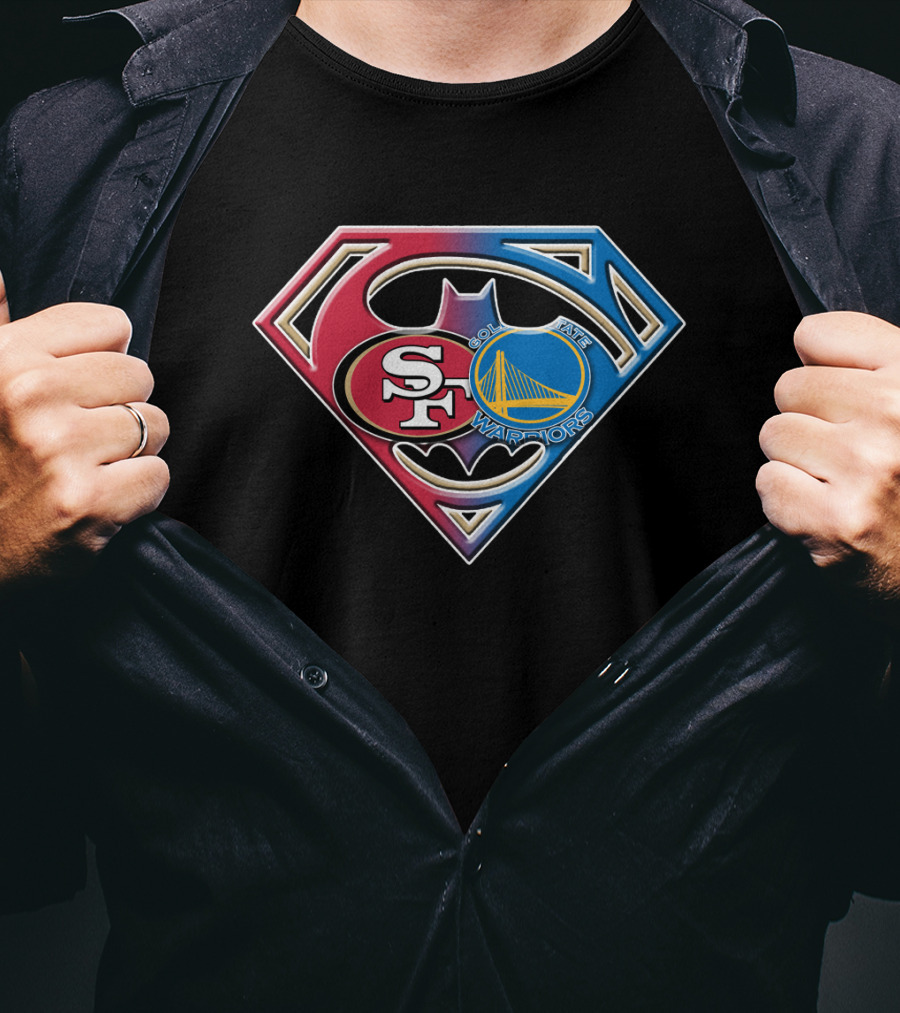 San Francisco 49ers Golden State Warriors Superman Batman T-Shirt