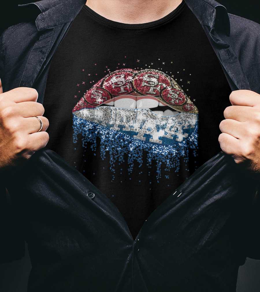 49ers Dodgers Dripping Bling T-Shirt