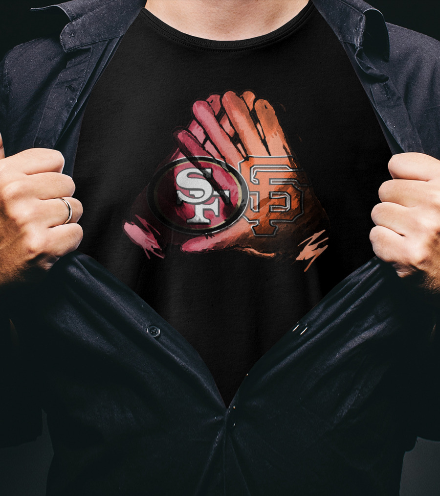 49ers And Giants For Life Football Baseball Fol T-Shirt