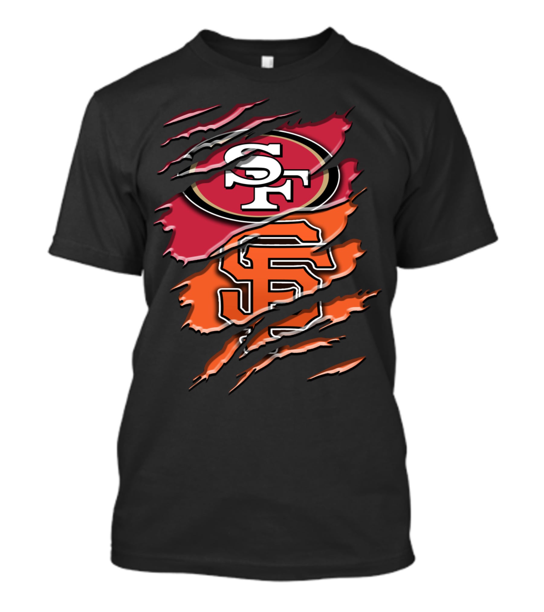 San Francisco 49ers Giants Ripped T-Shirt