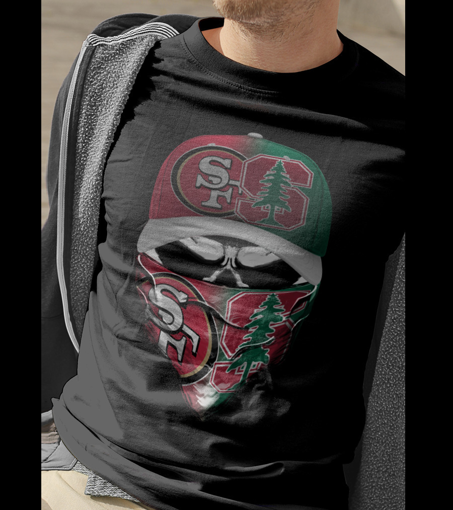 San Francisco Sf Stanford Tree Masked Skull Skum T-Shirt