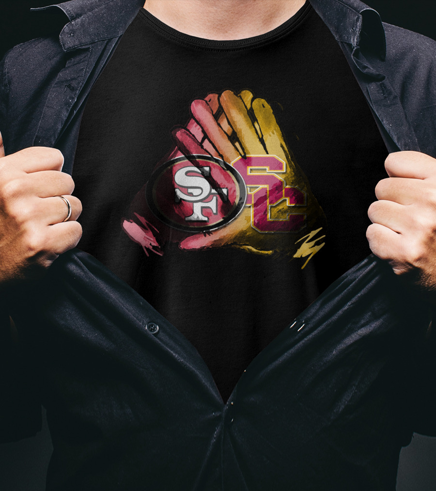 49ers And Usc Trojans For Life Fol T-Shirt