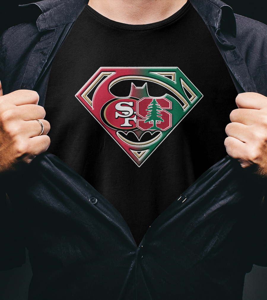 San Francisco 49ers Stanford Tree Logo Superhero Shield T-Shirt