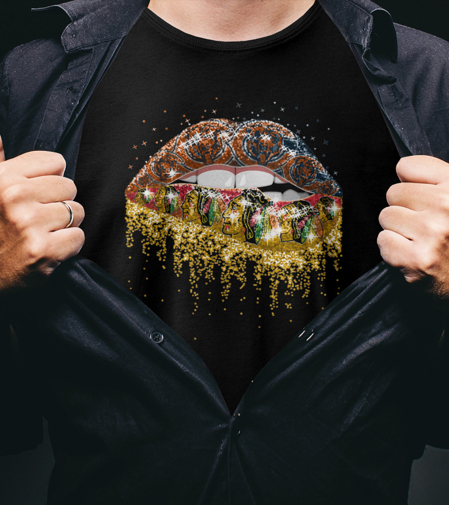 Lip Chicago Blackhawks Lips T-Shirt