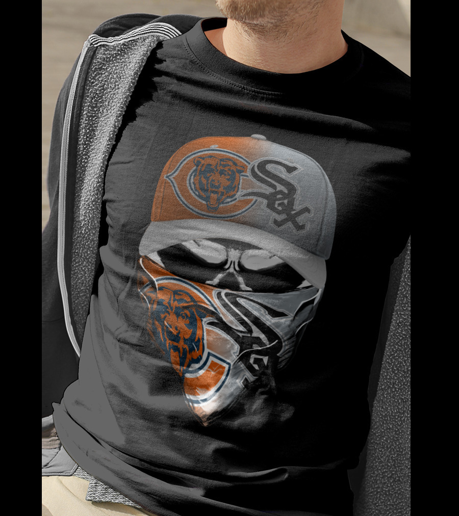 Chicago Bears White Sox Crossover Mask And Cap T-Shirt