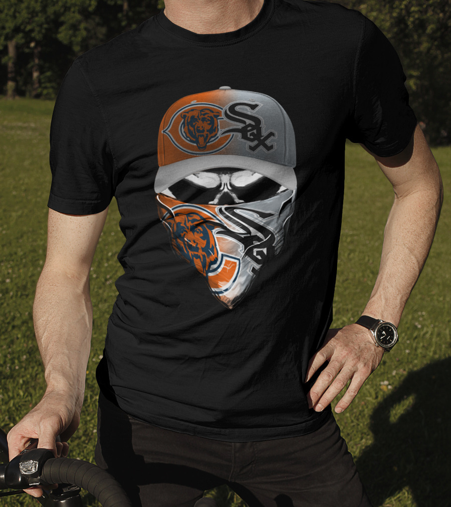 Chicago Bears White Sox Crossover Mask And Cap T-Shirt