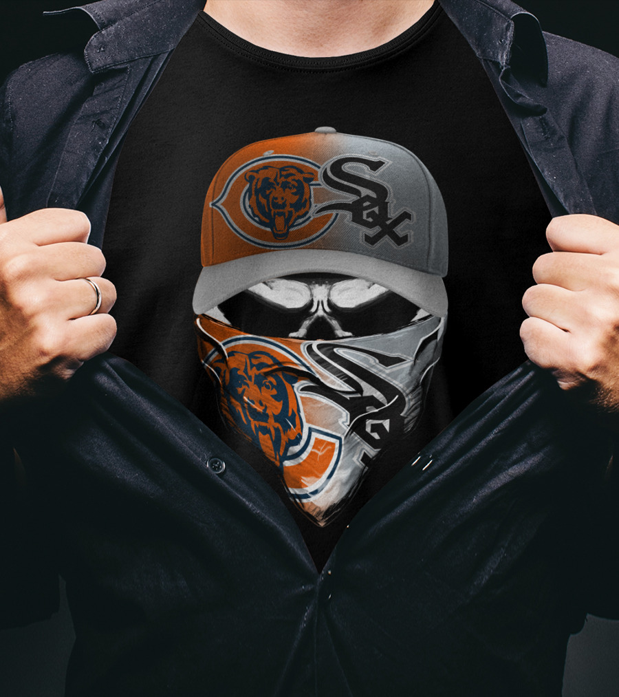Chicago Bears White Sox Crossover Mask And Cap T-Shirt