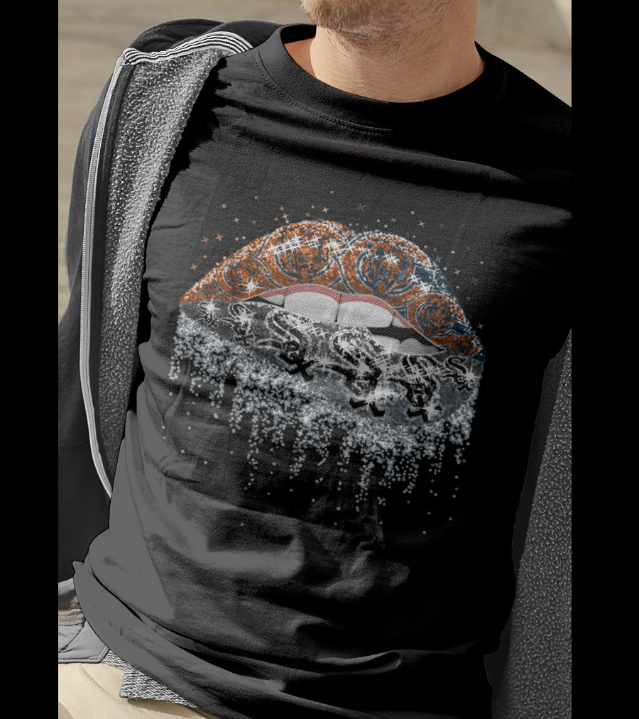 Chicago Cubs And Chicago White Sox Lips Lip 009 T-Shirt