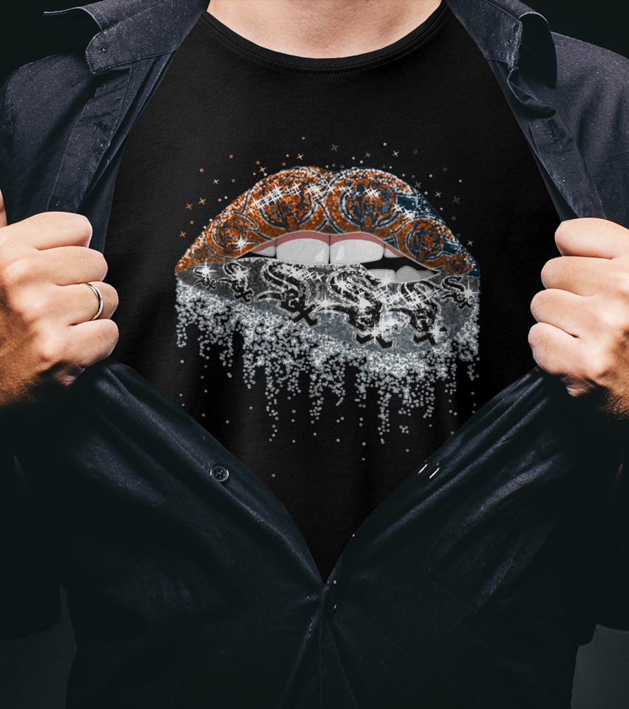 Chicago Cubs And Chicago White Sox Lips Lip 009 T-Shirt