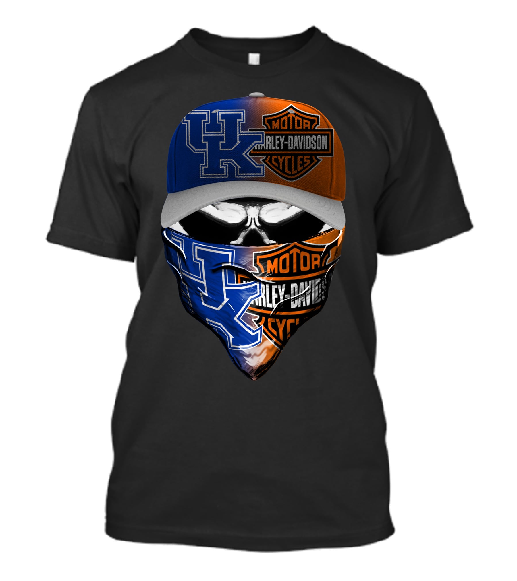 Uk Harley Davidson Skull Mask T-Shirt