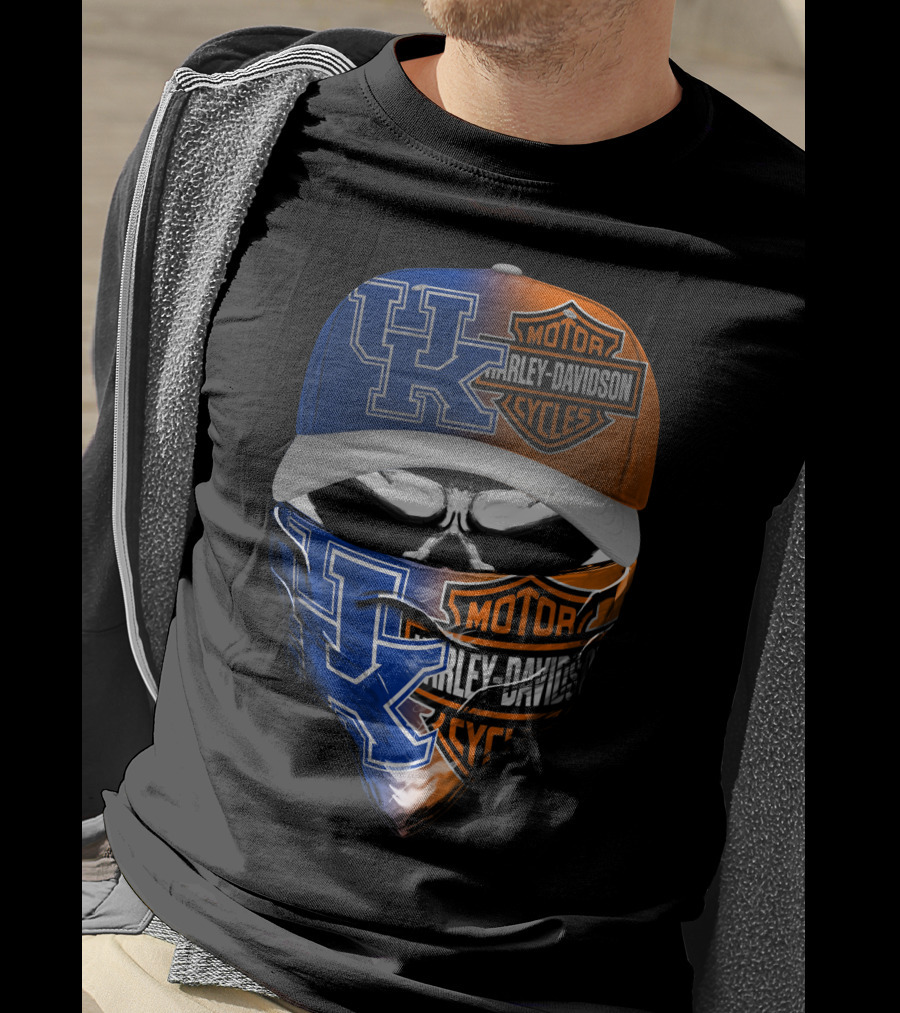 Uk Harley Davidson Skull Mask T-Shirt