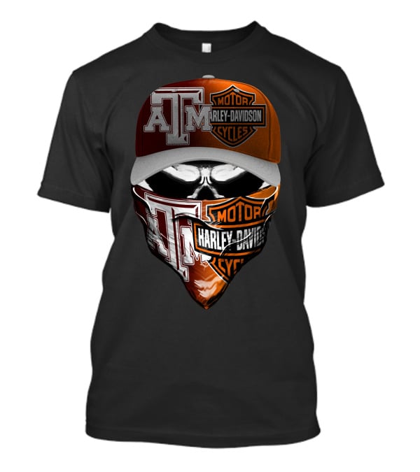 Texas A&M Harley Davidson Bandana And Cap T-Shirt