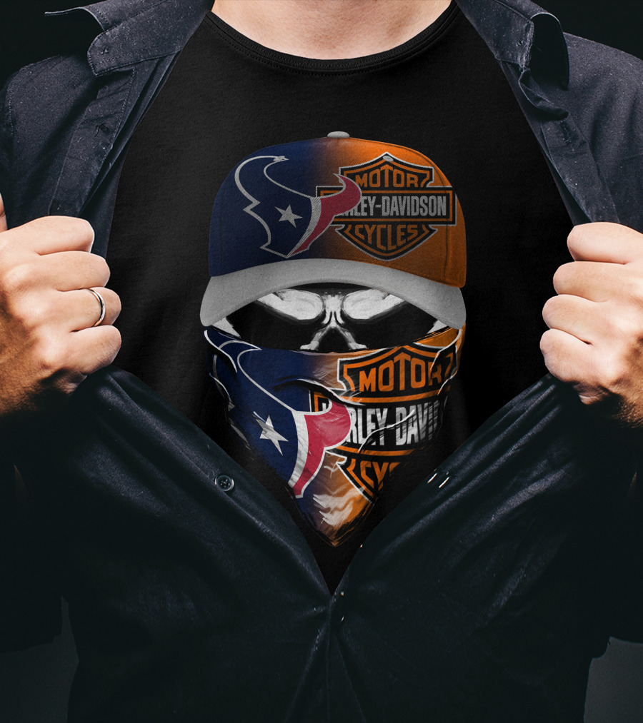 Houston Texans Harley Davidson Crossover Fan Gear T-Shirt