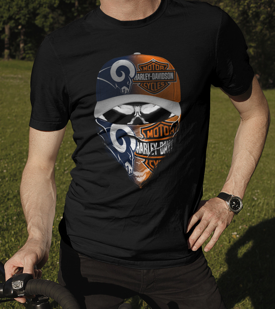 Harley Davidson Los Angeles Rams Fan Gear T-Shirt