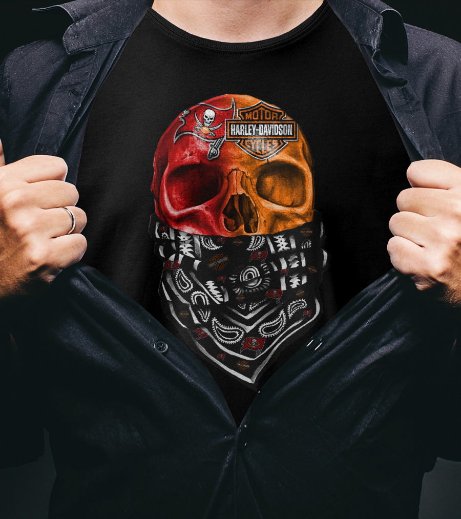 Harley Davidson Buccaneers Skull Bandana 30Hl T-Shirt