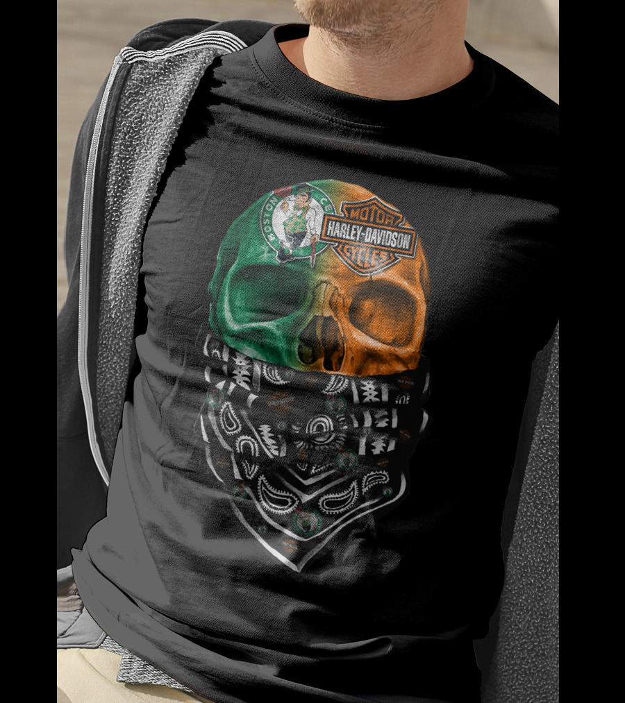Harley Davidson Celtics Skull Bandana T-Shirt