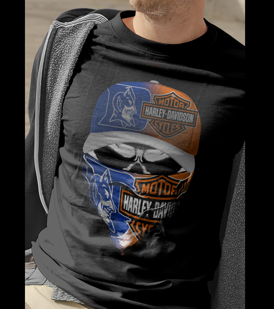 Harley Davidson Motor Cycles Duke Blue Devils T-Shirt